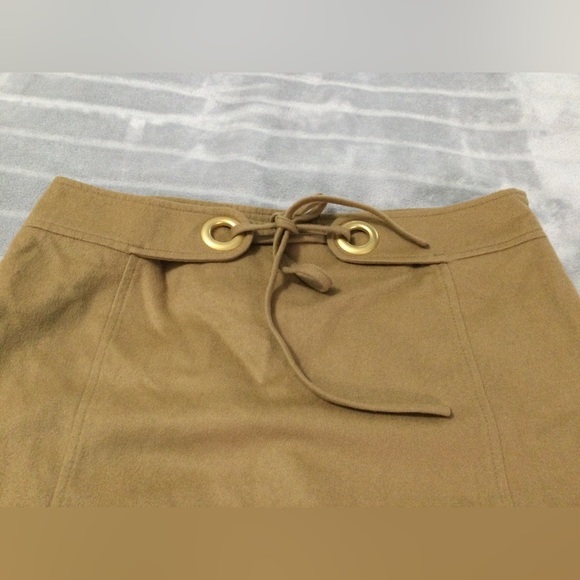 Red Valentino Wool Midi Tan Skirt Size 46 - Picture 2 of 10